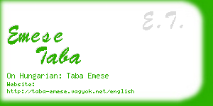 emese taba business card